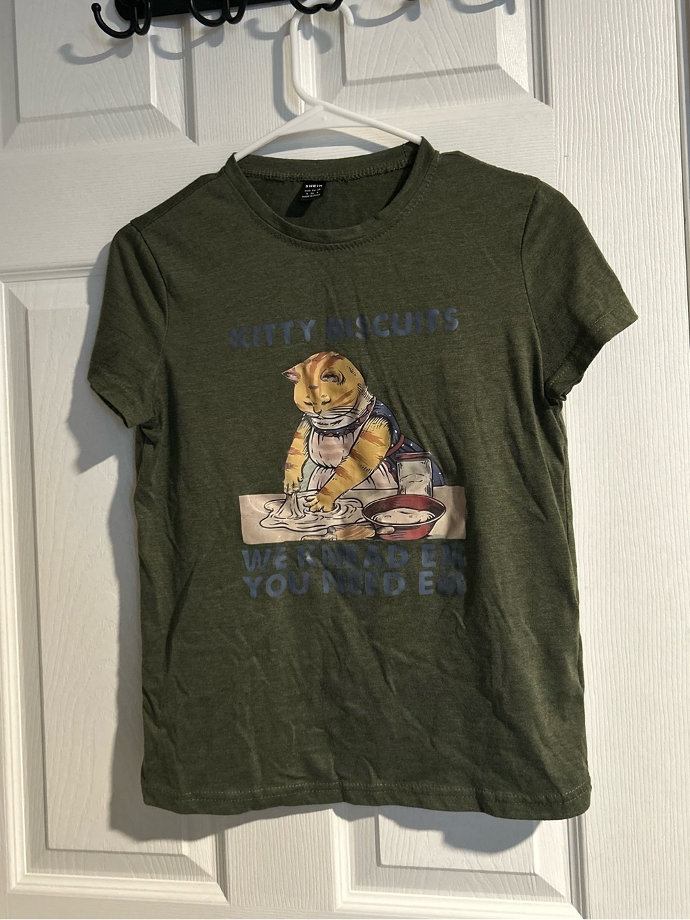 Green Cat Biscuits Tee Shirt